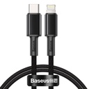 Baseus pleteni kabel visoke gustoće Type-C na Lightning, PD, 20 W, 1 m (crni) (paket od 5 komada)