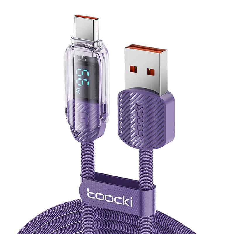 Kabel USB na USB-C Toocki TXCTYX05-P, 1m, FC 66W (ljubičasti)