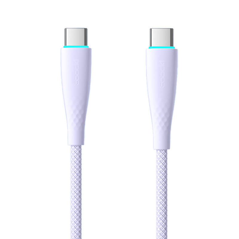 Kabel USB-C na USB-C Toocki TXCTT1- BMH01-P, 1m, PD, FC 100W (ljubičasti)