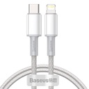 Baseus pleteni kabel visoke gustoće Type-C na Lightning, PD, 20 W, 1 m (bijeli) (paket od 5 komada)
