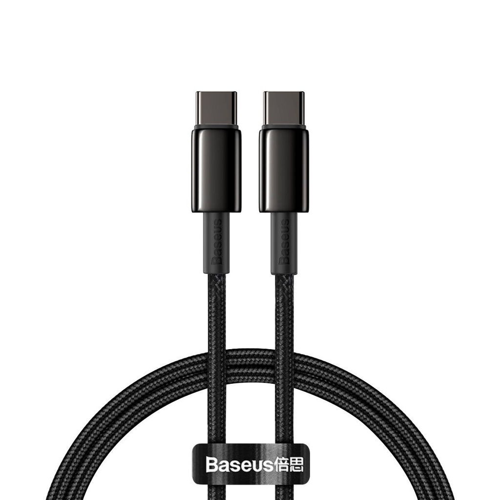 Baseus Tungsten Gold Cable Type-C to Type-C 100W 2m (crni) (paket od 5 komada)