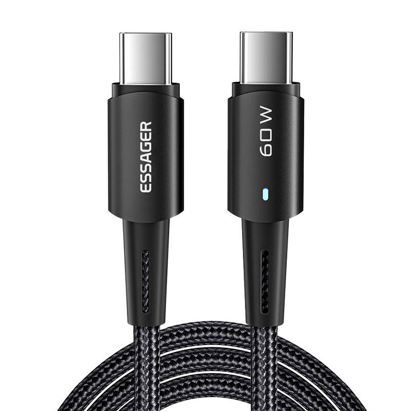 USB-C na USB-C kabel 60W Essager 2m (crni)