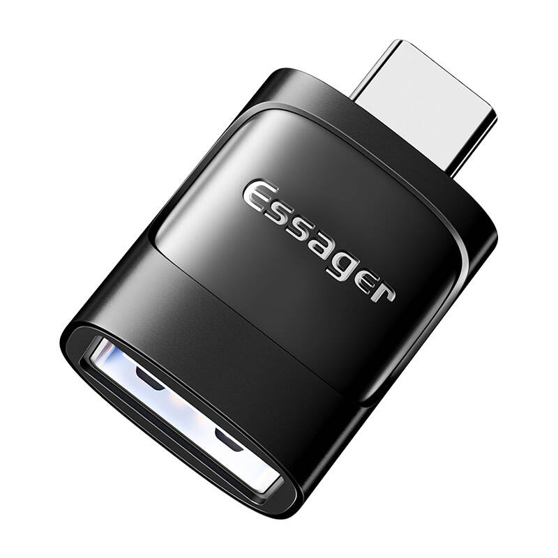 Adapter OTG USB 3.0 ženski na USB-C muški Essager (crni)