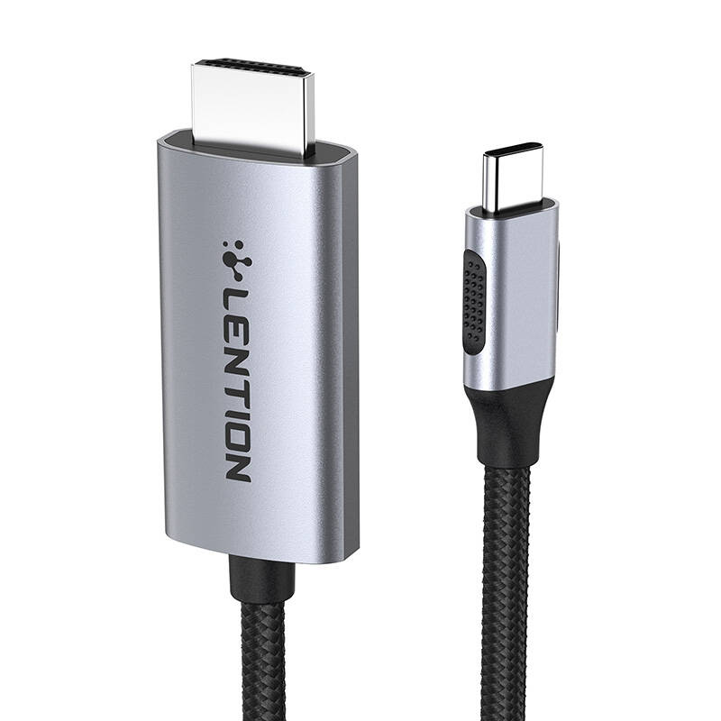 Lention CU707 USB-C do 4K60Hz HDMI 2.0 kabel, 1Gbps, 3m (sivo)