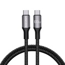 Kabel za brzo punjenje Rocoren USB-C na USB-C Retro Series 2m 100W (sivo)