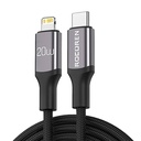 Kabel za brzo punjenje Rocoren USB-C na Lightning Retro Series 1m (siv)