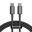 Kabel za brzo punjenje Rocoren USB-C na USB-C Simples Series 100W, 1m (crni)