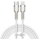 USB-C kabel za Lightning Baseus Cafule, PD, 20W, 2m (bijeli) (paket od 5 komada)