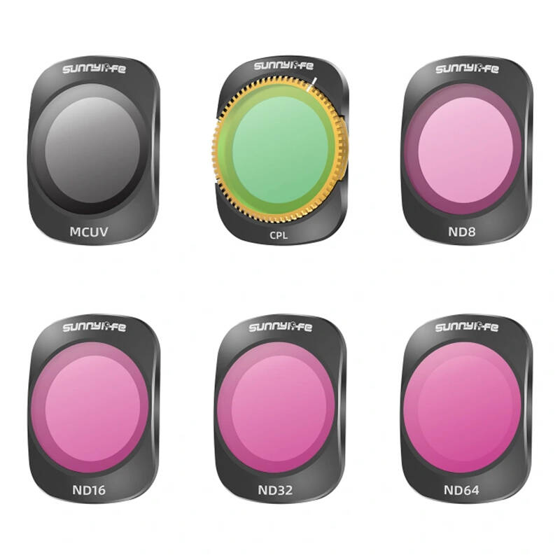 6 filtera MCUV CPL ND8/16/32/64 Sunnylife za Pocket 3