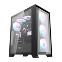 Kućište za računalo Darkflash DRX70 GLASS + 4 RGB ventilatora (crno)