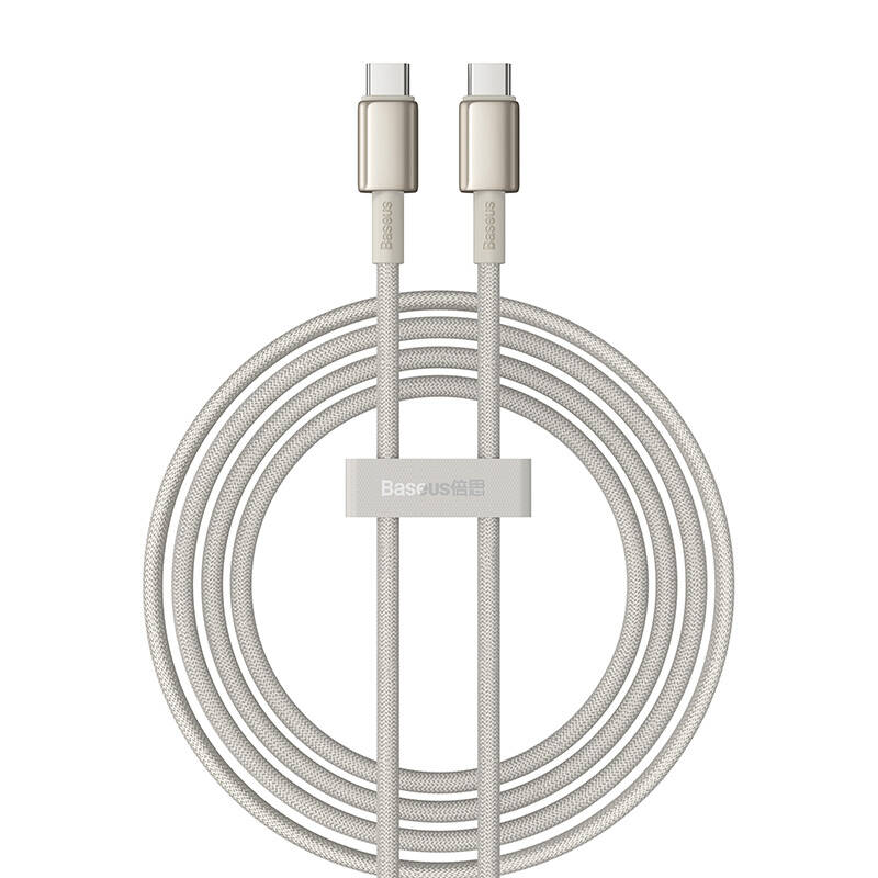 Kabel USB-C do USB-C Baseus Tungsten Gold, 100 W, 2 m (złoty) (paket od 5 komada)