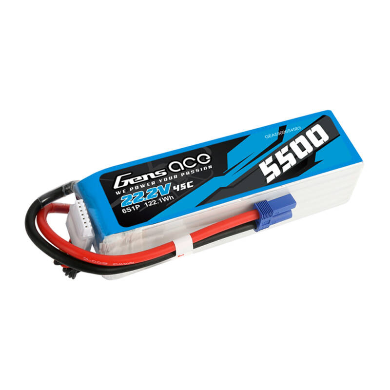 Gens ace 5500mAh Lipo 22.2V 45C 6S1P model helikopterskih baterija