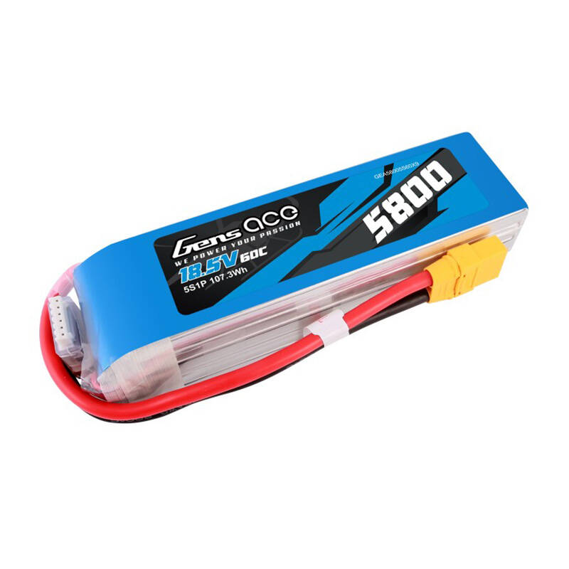 Gens ace 5800 mAh 60C 18,5 V 5S1P Lipo baterija s XT90 utikačem