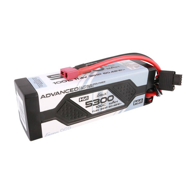 Gens ace Advanced G-Tech 5300mAh 11.4V 3S1P 100C HV auto Lipo baterija Hardcase s Deans utikačem