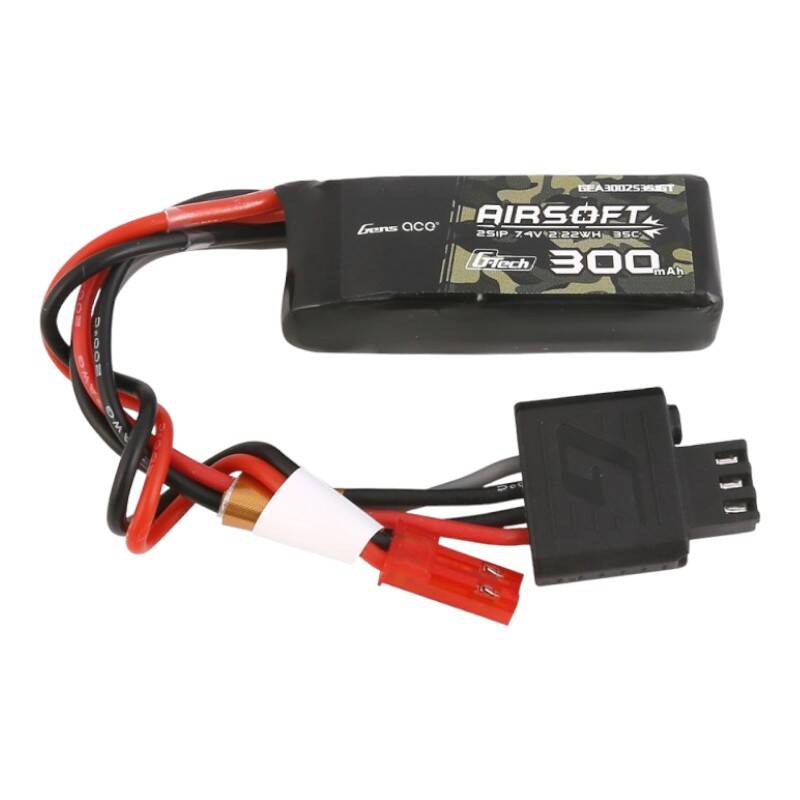 Gens ace G-Tech 35C 300mAh 2S1P 7.4V Airsoft Gun Lipo baterija s JST-SYP utikačem