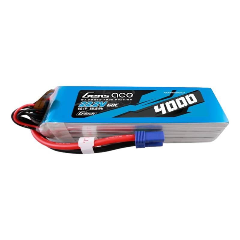 Gens ace G-Tech 4000 mAh 22,2 V 60C 6S1P Lipo baterija s EC5 utikačem