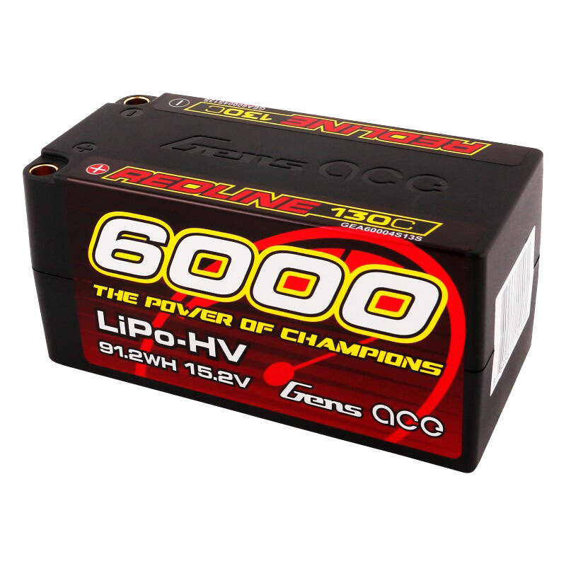 Gens ace Redline serija 6000mAh 15.2V 130C 4S2P HardCase 69# HV LiPo baterija