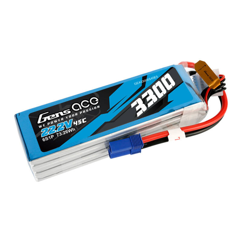 Gens ace 3300 mAh 22,2 V 45C 6S1P Lipo baterija s EC5 utikačem