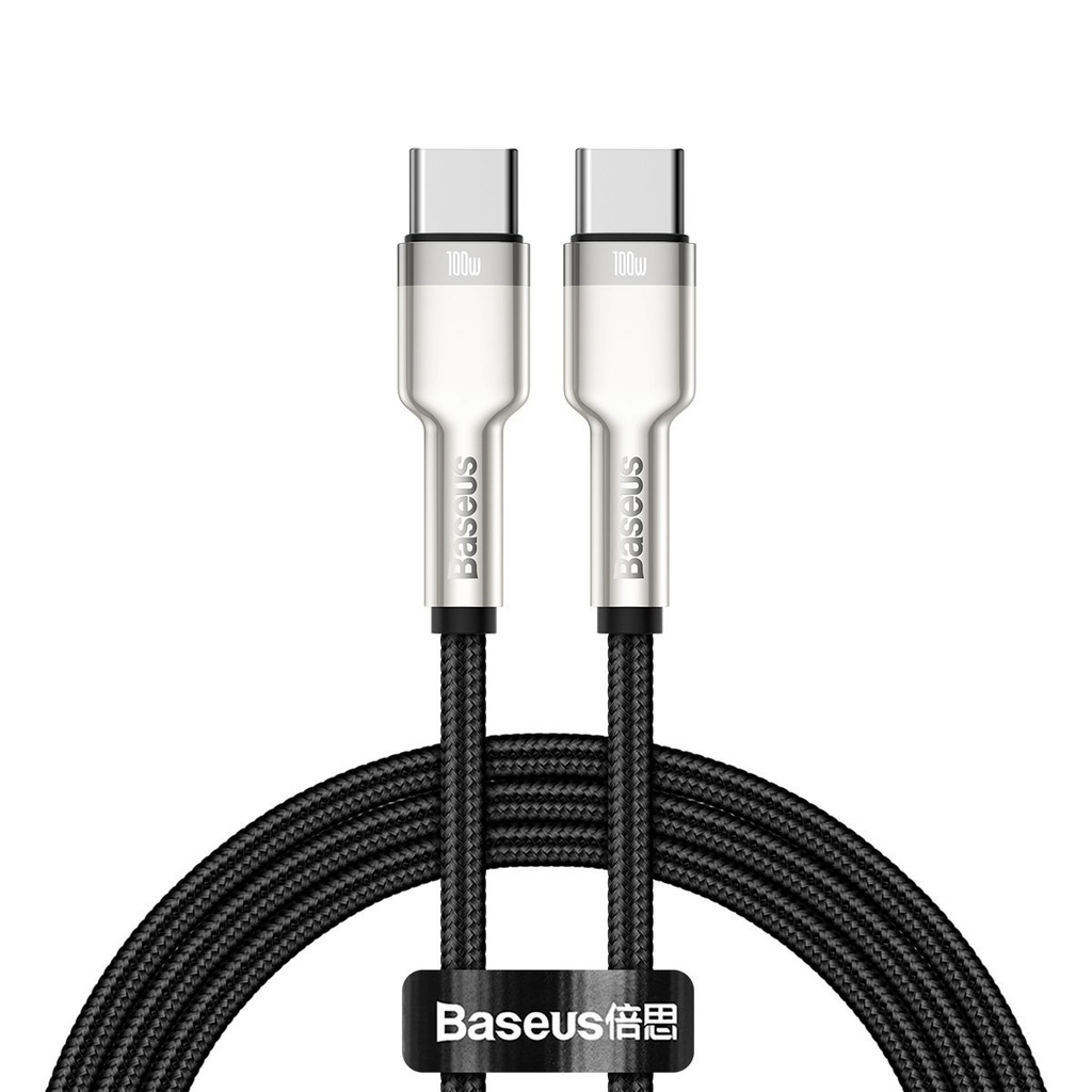 Kabel USB-C na USB-C Baseus Cafule, 100W, 1m (crni)