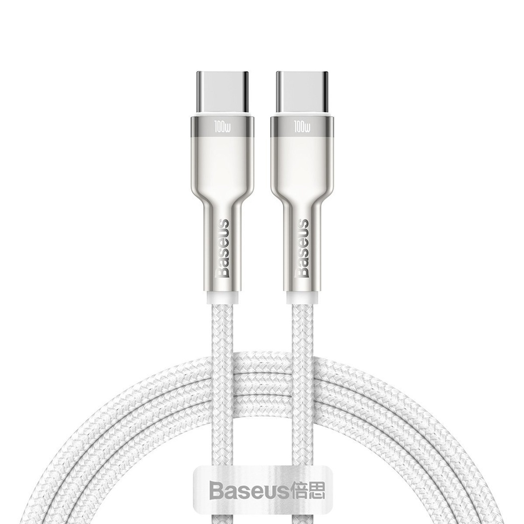 Kabel USB-C na USB-C Baseus Cafule, 100W, 1m (bijeli)