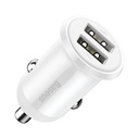 Baseus Grain Pro auto punjač 2x USB 4.8A (bijeli) (paket od 5 komada)