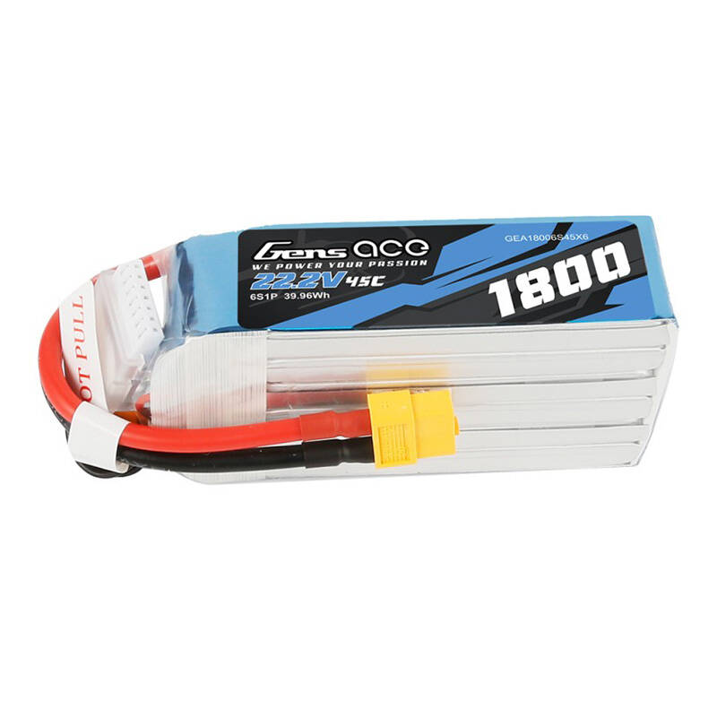 Gens ace 1800mAh 22.2V 45C 6S1P Lipo baterija