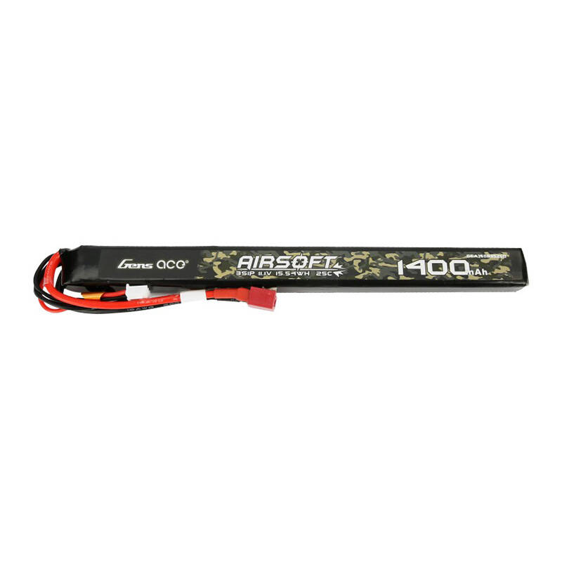 Gens ace 25C 1400mAh 3S1P 11.1V Airsoft Gun Lipo baterija s T utikačem