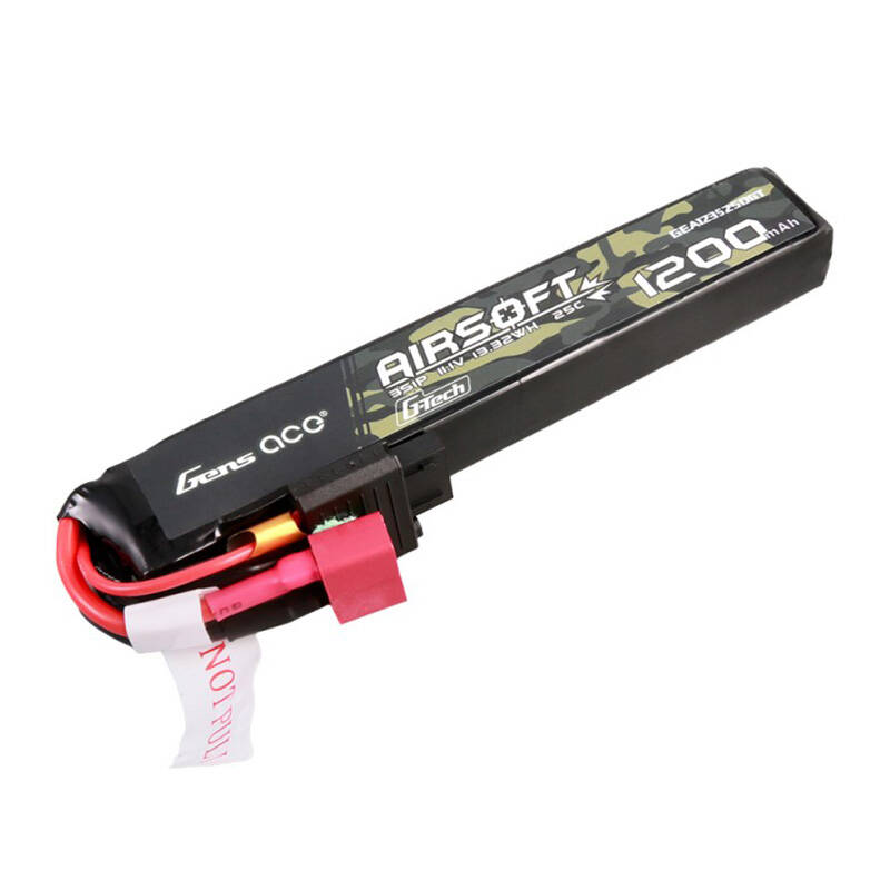 Gens ace G-Tech 25C 1200mAh 3S1P 11.1V Airsoft Gun Lipo baterija s T utikačem