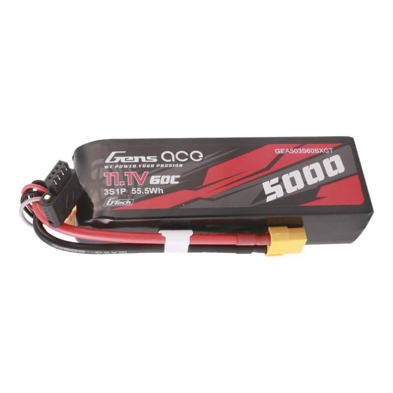 Gens ace G-Tech 5000mAh 11.1V 60C 3S1P Lipo s XT60 utikačem