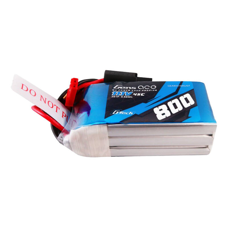 Gens ace G-Tech 800mAh 11.1V 45C 3S1P Lipo baterija s JST utikačem