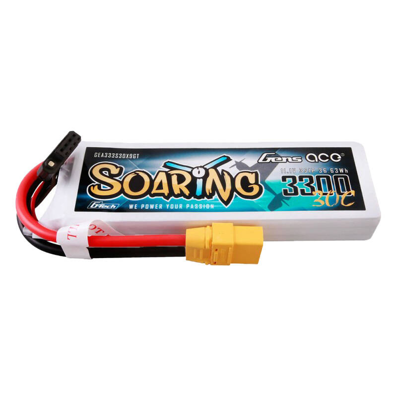 Gens ace G-Tech Soaring 3300mAh 11.1V 30C 3S1P Lipo baterija s XT90 utikačem