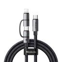 Mcdodo 2u1 kabel CA-0450 USB-C na USB-C + Lightning, 1,2 m