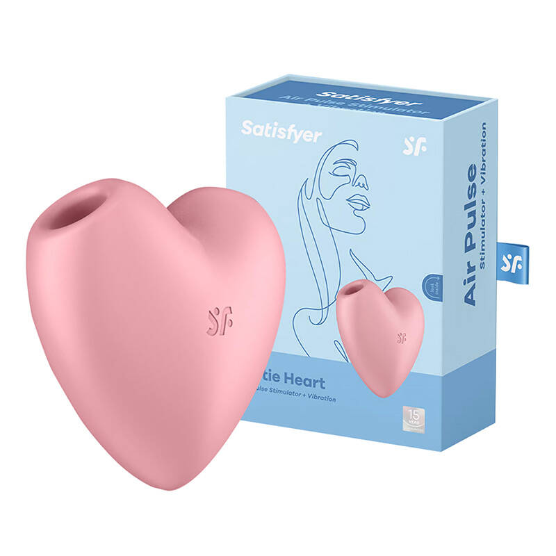 Masažer za klitoris Cutie Heart Light Red Satisfyer (ružičasti)