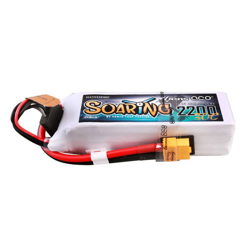 Gens ace G-Tech Soaring 2200mAh 14.8V 30C 4S1P Lipo baterija s XT60 utikačem