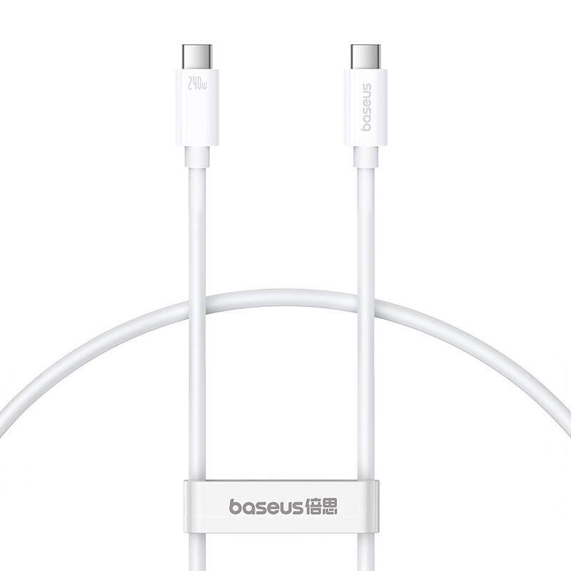 Baseus Superior USB4 USB-C na USB-C kabel, 240W, 1m (bijeli)