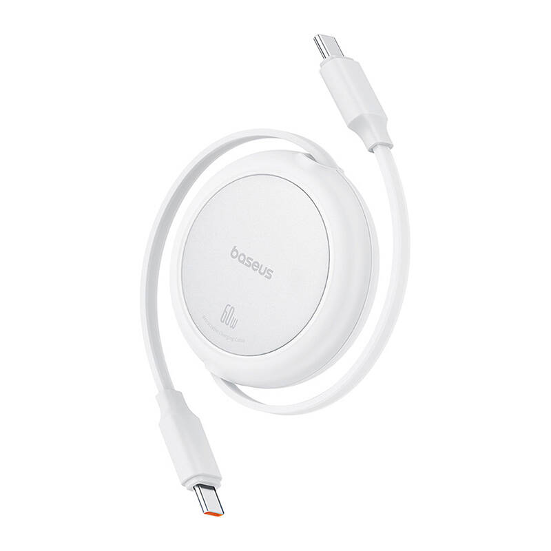 Baseus Free2Pull Mini USB-C na USB-C USB kabel, 60W, 1, (bijeli) (paket od 3 komada)