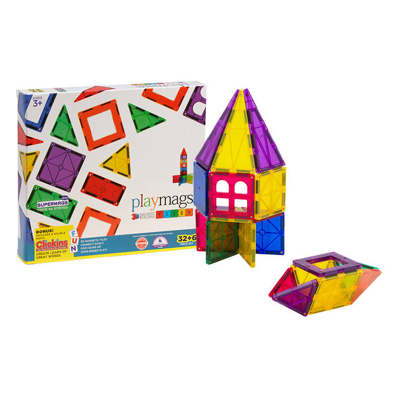 Magnetske pločice 3D Playmags 165 - set od 32 kom