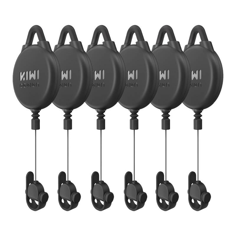 VR Cable Pulley System-6 pcs Kiwi Design V2-6 for Meta Quest 2 Black