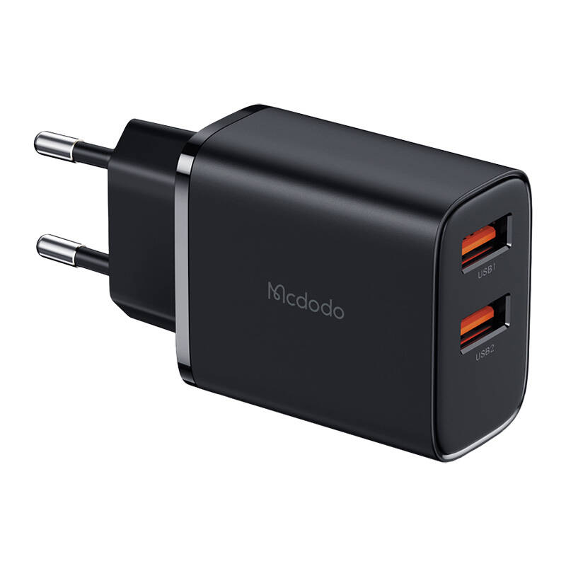 Mcdodo CH-5070 USB-A*2 mrežni punjač, ​​12W (crni)