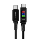 USB-C na USB-C kabel Acefast C7-03 1,2 m, sa zaslonom (crni)