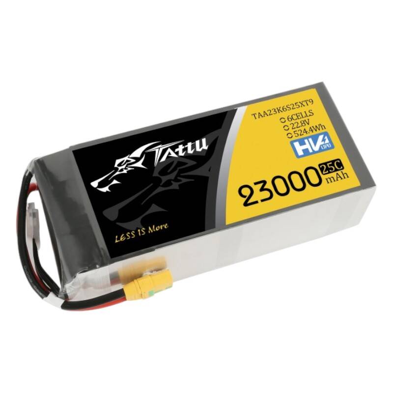 Tattu 23000mAh 22.8V 25C 6S1P Lipo baterija s XT90-S