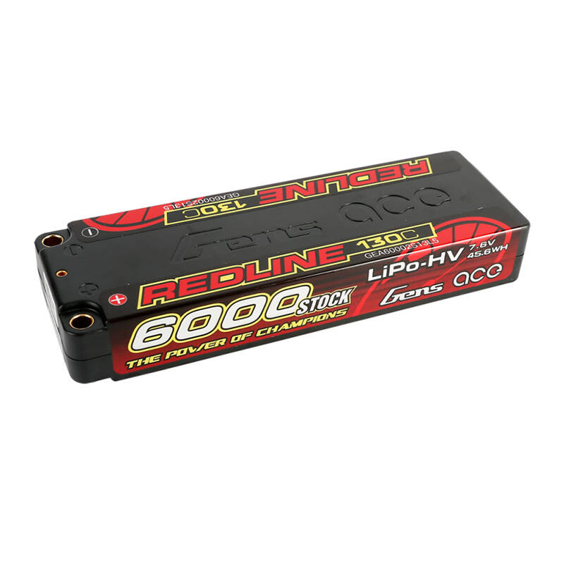 Gens ace Redline Series 6000mAh 7.6V 130C 2S2P HardCase 57# HV Lipo baterija