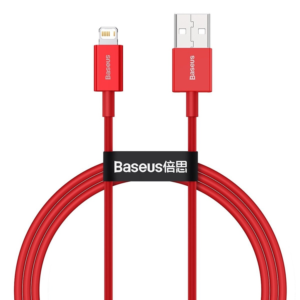 Baseus Superior Series kabel USB na iP 2.4A 1m (crveni) (paket od 5 komada)