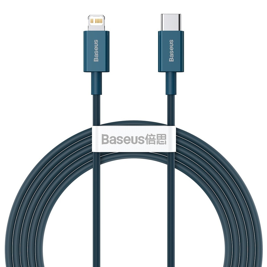 Baseus Superior Series kabel USB-C na iP, 20W, PD, 2m (plavi) (paket od 5 komada)