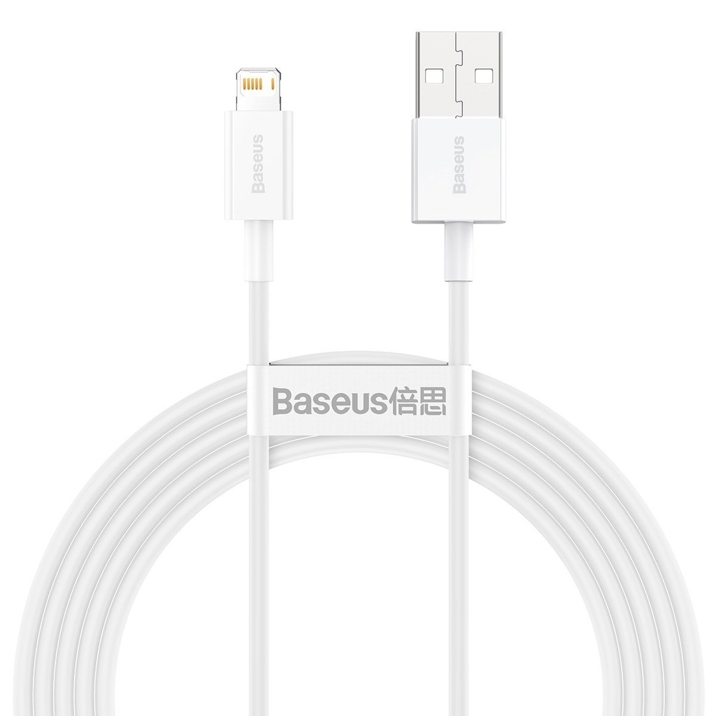 Baseus Superior Series kabel USB na iP 2.4A 2m (bijeli) (paket od 5 komada)