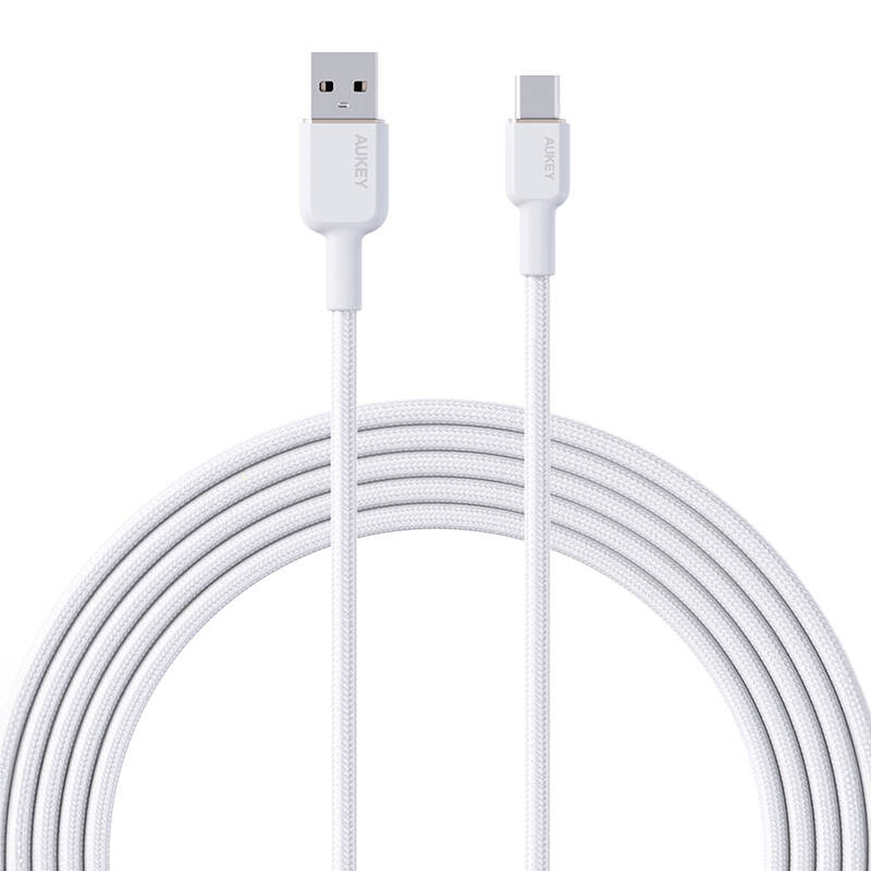 USB-A na USB-C kabel Aukey CB-NAC2, 60W, 1,8m (bijeli)