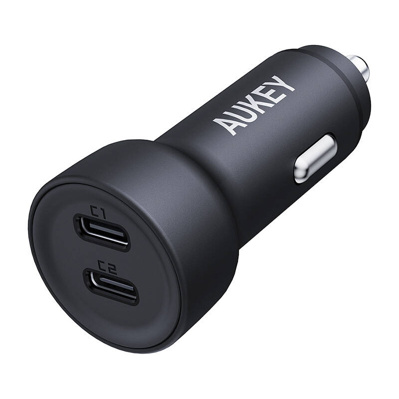 Zidni punjač Aukey CC-Y23, 2xUSB-C, 65W (crni)