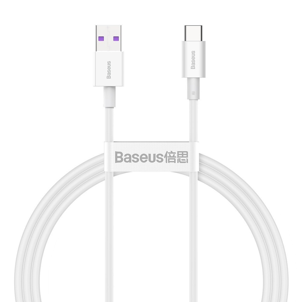 Baseus Superior Series kabel USB na USB-C, 66W, 1m (bijeli) (paket od 5 komada)