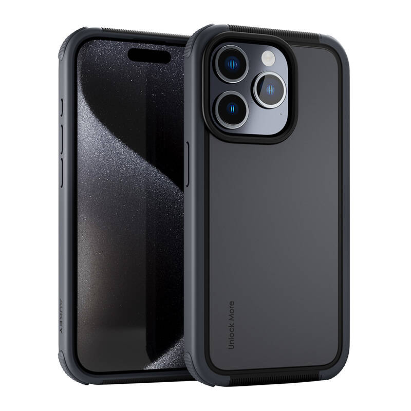 Aukey PC-UG10C maska ​​za iPhone 15 Pro (tamno siva)