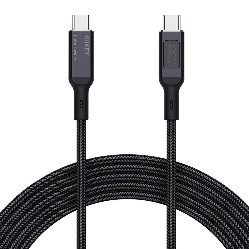 USB-C na USB-C kabel Aukey CB-MCC101, 100W, 1m (crni)